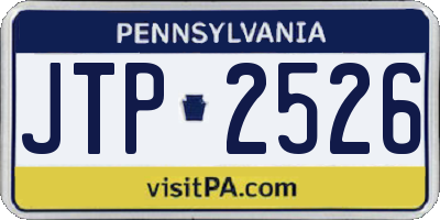PA license plate JTP2526