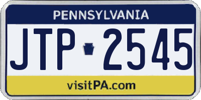 PA license plate JTP2545
