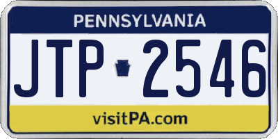 PA license plate JTP2546