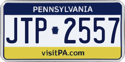 PA license plate JTP2557
