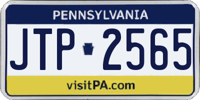 PA license plate JTP2565