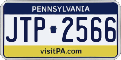 PA license plate JTP2566