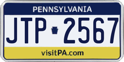 PA license plate JTP2567