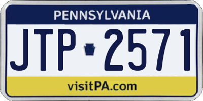 PA license plate JTP2571