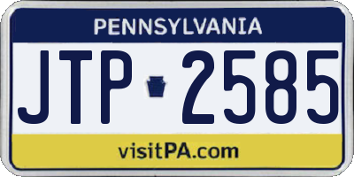 PA license plate JTP2585