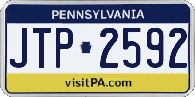 PA license plate JTP2592