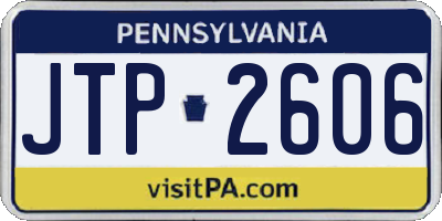 PA license plate JTP2606