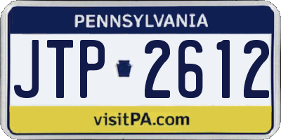 PA license plate JTP2612