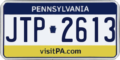 PA license plate JTP2613