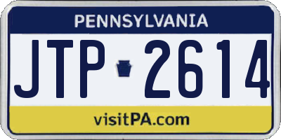 PA license plate JTP2614