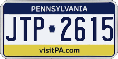 PA license plate JTP2615