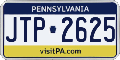 PA license plate JTP2625
