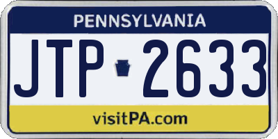 PA license plate JTP2633