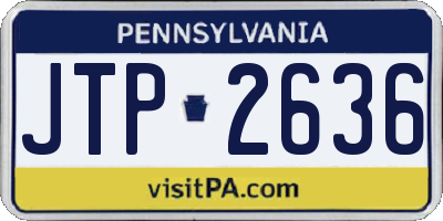 PA license plate JTP2636