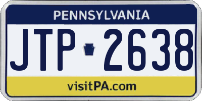 PA license plate JTP2638