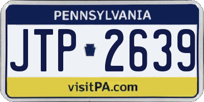 PA license plate JTP2639