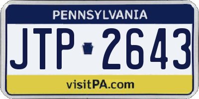 PA license plate JTP2643