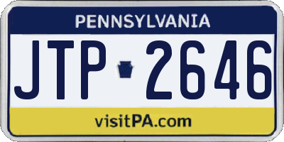 PA license plate JTP2646
