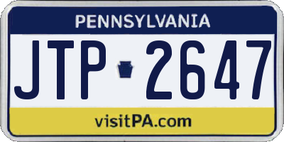 PA license plate JTP2647