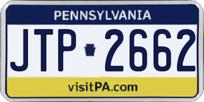 PA license plate JTP2662