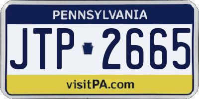 PA license plate JTP2665