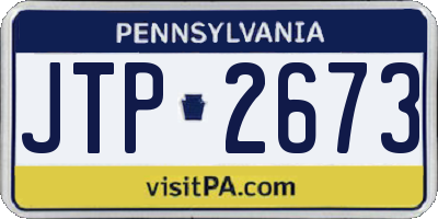 PA license plate JTP2673
