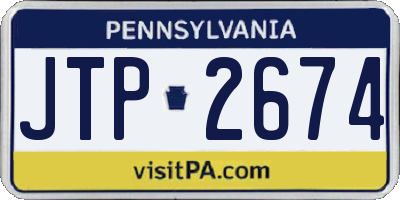 PA license plate JTP2674