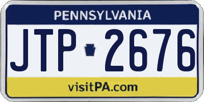 PA license plate JTP2676