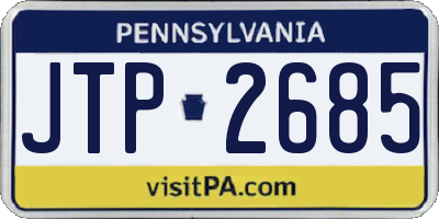 PA license plate JTP2685