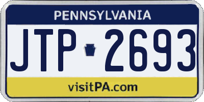 PA license plate JTP2693