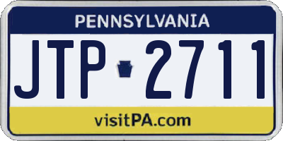 PA license plate JTP2711