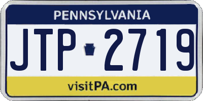 PA license plate JTP2719