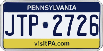 PA license plate JTP2726