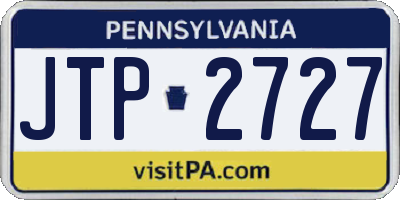 PA license plate JTP2727