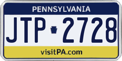 PA license plate JTP2728