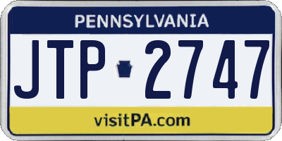 PA license plate JTP2747