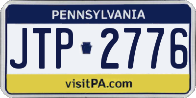 PA license plate JTP2776