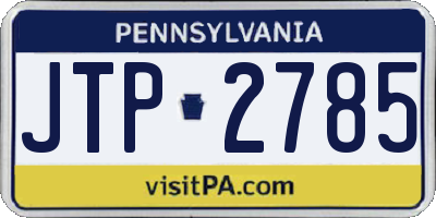 PA license plate JTP2785