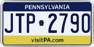PA license plate JTP2790