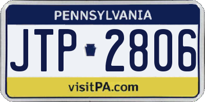 PA license plate JTP2806