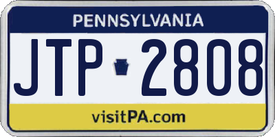 PA license plate JTP2808