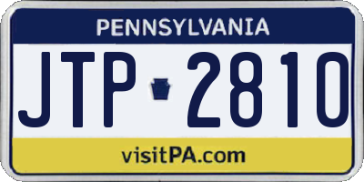 PA license plate JTP2810