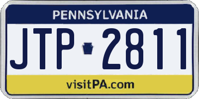 PA license plate JTP2811