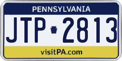 PA license plate JTP2813