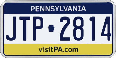 PA license plate JTP2814