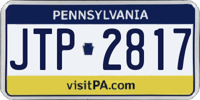 PA license plate JTP2817