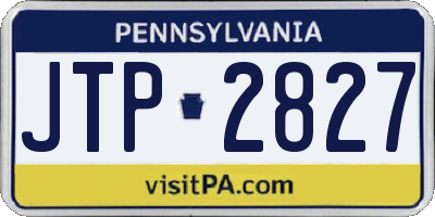 PA license plate JTP2827