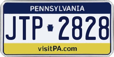 PA license plate JTP2828