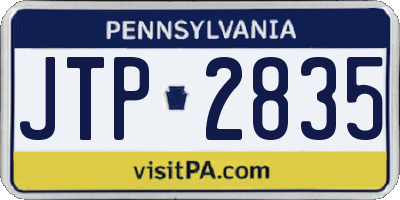 PA license plate JTP2835