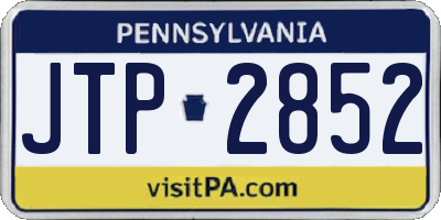 PA license plate JTP2852